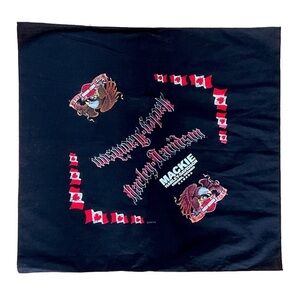 Y2K Harley-Davidson Bandanna Scarf Black Eagle Mackie Canada Flag 2007